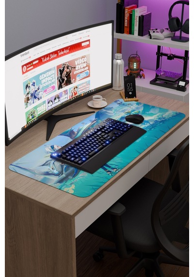 Mualani Genshin Impact Anime Gacha V2 - 90x40 Xxl Gaming Mouse Pad Fare Altlığı