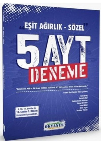 AYT 5'li Eşit Ağırlık - Sözel Denemesi (1. Dönem) - Uğur Ak - Okyanus Eğitim