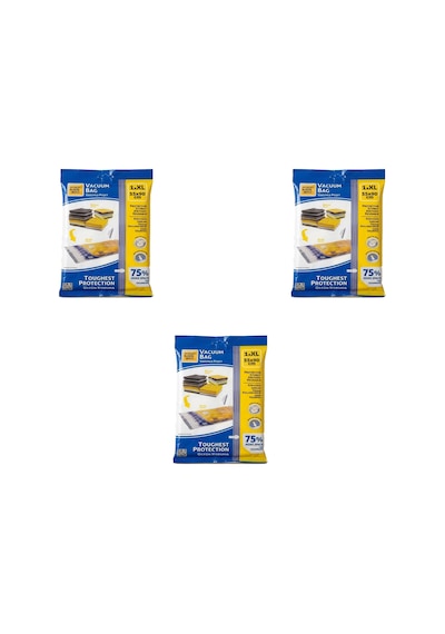 Magic Saver Bag Vakumlu Giyisi Yastık Yorgan Saklama Torbası Poşeti Hurç - Xl - 55x90 Cm. -3 Adet