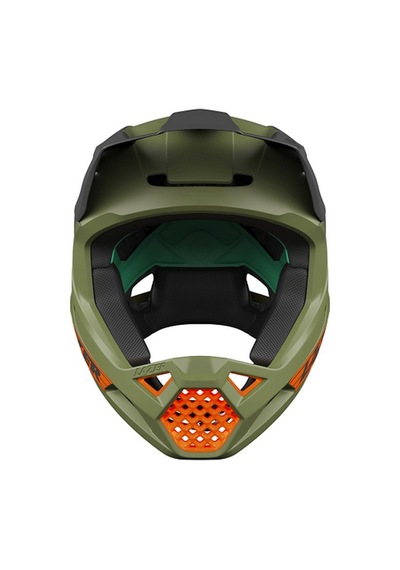 Kask Fullface Lazer Chase Mat Yeşil M Turuncu - Yeşil