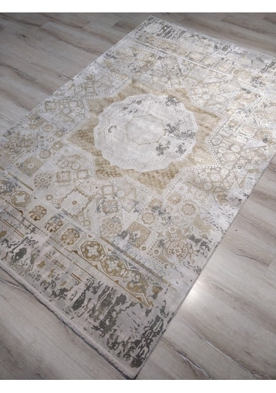 Yamalı Home West 7602 Vizon 160X230 Cm Saçaklı Salon Halısı