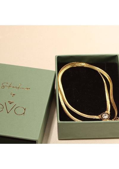 Serenay Kolye 718018 Gold Gümüş