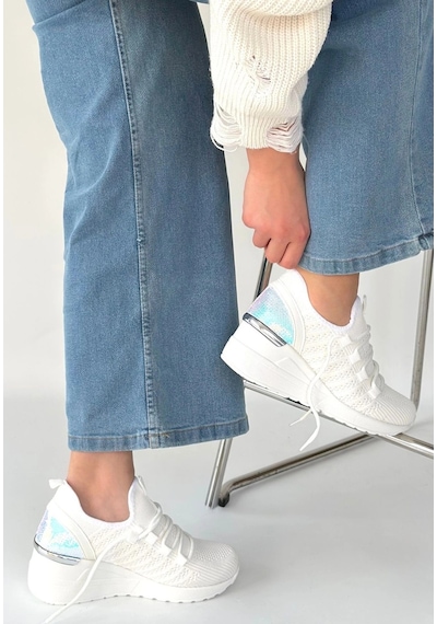 Naturalshoess Weor Bej Triko Bağcıklı Spor Ayakkabı