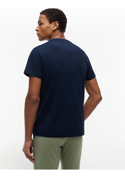 Tommy Hilfiger Tjm Slım Graphıc Tee Ext Erkek Mavi T-shirt - Dm0dm23376