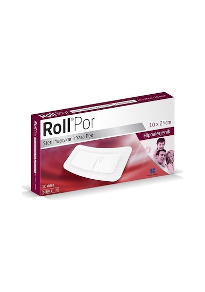 Roll Por Steril Yapışkanlı Yara Pedi 10 x 25 CM 10'lu
