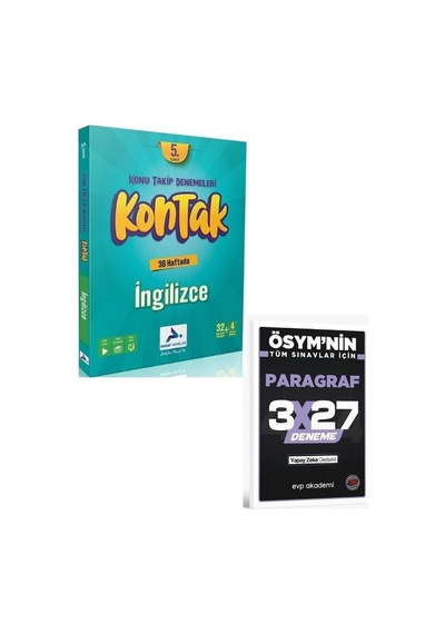 Paraf 2027 5. Sınıf İngilizce Kontak Denemeleri+ Evp Akademi Paragraf