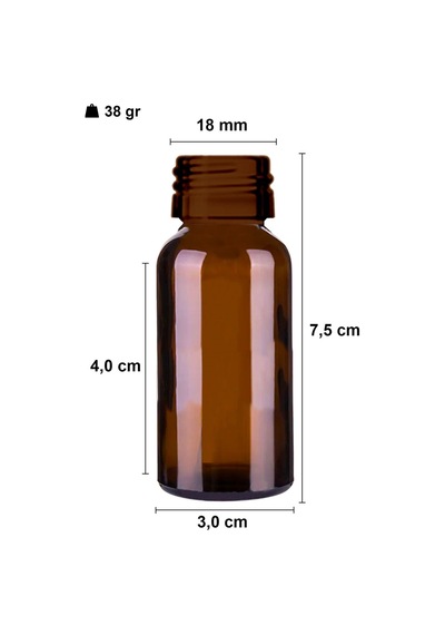 Çelik Roll On Şişesi 20 ML Sızdırmaz Siyah Kapaklı Amber Cam Şişe 6 Adet