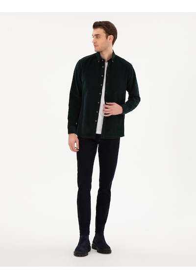 Pierre Cardin Erkek Yeşil Gömlek Desenli 50292347-vr054 Yeşil