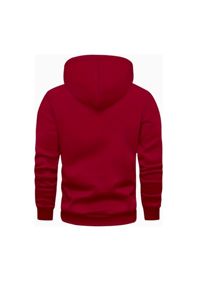 Uyguntarz Unisex Boston Baskılı Oversize Sweatshirt Kırmızı