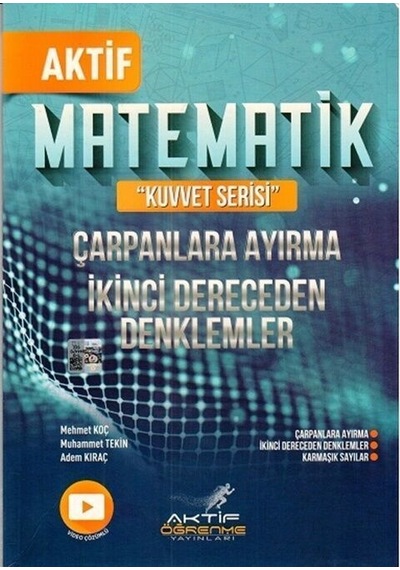 2022 Matematik Çarpanlara Ayırma ve İkinci Dereceden Denklemler- Aktif Öğrenme Yayınları
