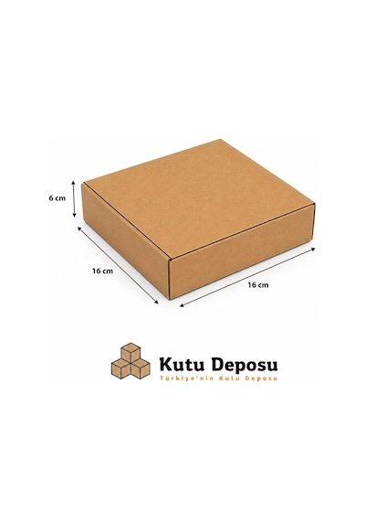 16x16x6 Cm E-ticaret Ve Kargo Kutusu 100 Adet