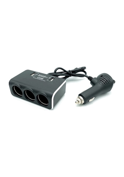 Araç Çakmak Çoklayıcı 3 Çakmak 2 Usb Çoğaltıcı Hızlı Şarjı Aleti