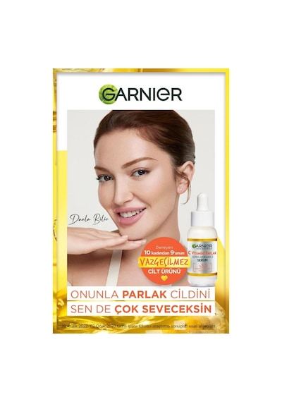 Garnier C Vitamini Parlak Süper Aydınlatıcı Serum 30 ML + Nem Bombası Kağıt Göz Maskesi