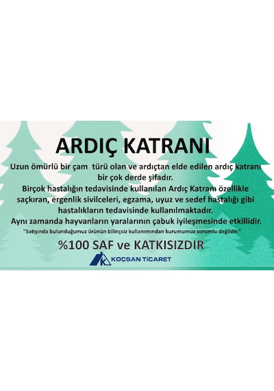 Koçsan Ticaret Ardıç Katranı 1. Kalite %100 Doğal 500 G