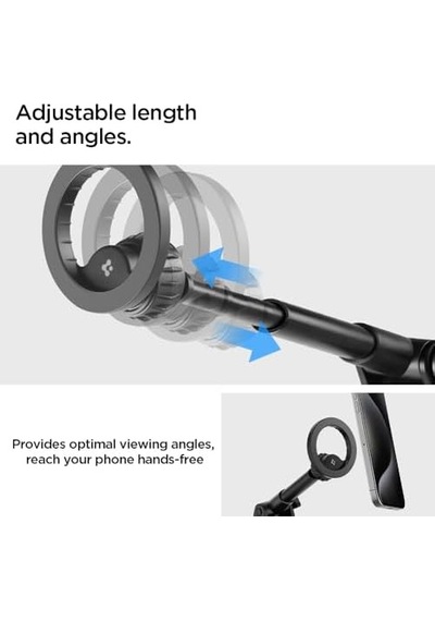 Magsafe Araç İçi Telefon Tutucu Dashboard Ön Konsol İle Uyumlu İphone & Magfit İle Uyumlu + Dahili Metal Halka Mft35 Black - Acp08313
