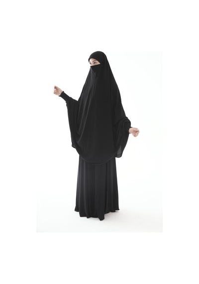 Çarşaf Çarşaf Soft Krep Sultanbaş Model Tek Parça Siyah