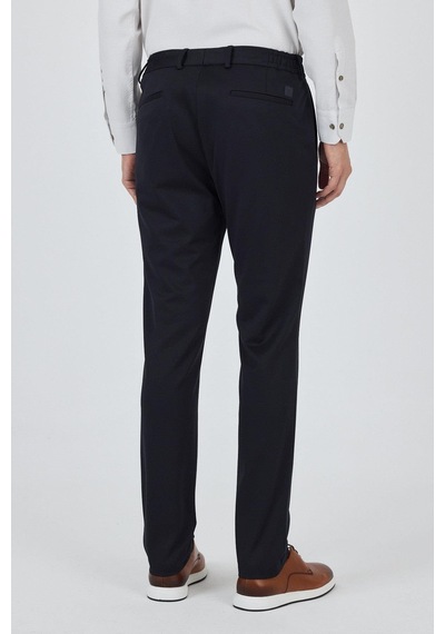 İmza Koyu Lacivert Esnek Yandan Cepli Casual Slim Fit Jogger Pantolon 1003250157 Koyu Lacivert