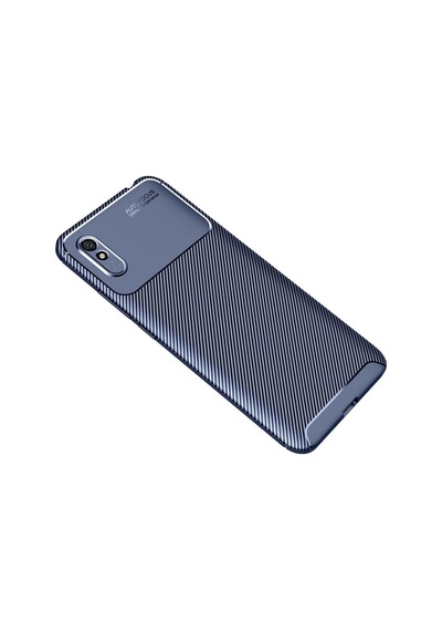 Xiaomi Redmi 9a Kılıf Auto Focus Karbon Kapak - Lacivert