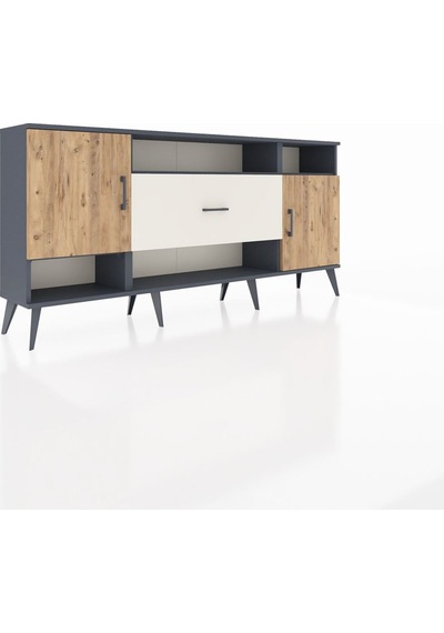 Arges Konsol 5 Raflı Tek Çekmeceli 2 Kapaklı 176x30x83 Antrasit-çam/aytaşı Çam/aytaşı Arges Konsol 5 Raflı Tek Çekmeceli 2 Kapaklı 176x30x83 Antrasit-çam/aytaşı Çam/aytaşı