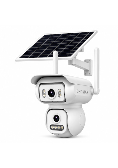 6mp Solar Ptz Çift Lensli 4g Sım Kartlı Kablosuz Güvenlik Kamerası + 12 Ay Turkcell Hat  4g Qr S2