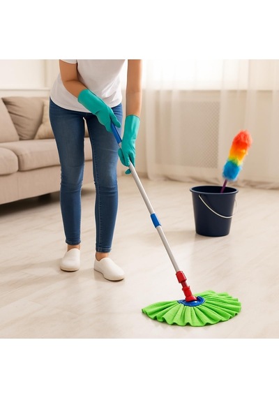 Havlu Mop Başlığı Mikrofiber, Süper Emici, Dayanıklı Ve Renkli Temizlik Bezi Tüm Mop Saplarına Uyumlu , Karışık Renk Çok Renkli