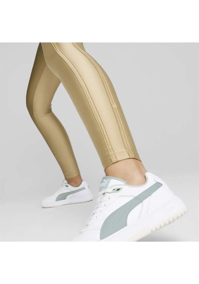 Puma 621463-84 T7 High Waist Shiny Leggings Kadın Yüksek Bel Parlak Spor Tayt Sarı