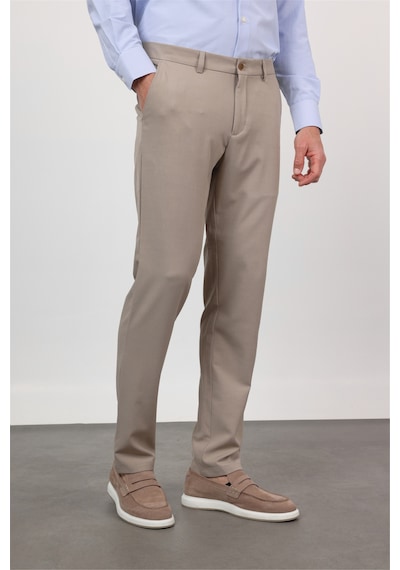 İmza Açık Bej Yan Cep Comfort Fit Esnek Chino Pantolon 1003260171