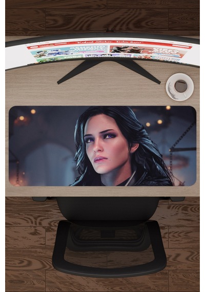 Witcher 3 Kaymaz Dikişli Kauçuk Oyuncu Mousepad V3 - 70x30 Xl Gaming Mouse Pad Fare Altlığı