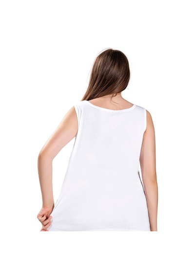 Fanilam Kadın Pamuklu Kalın Askılı Büyük Beden Atlet 2 Li Set Oversize 3xl 6xl Arası Beyaz