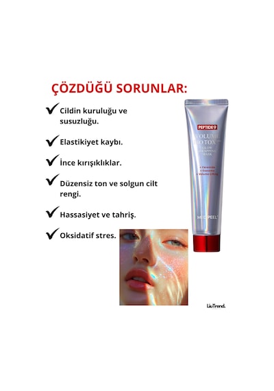 Medipeel Peptide 9 Volume Bio Tox Glow Wrapping Mask 70 Ml Parlak Ciltler Için Peptitli Film Maskesi M0489