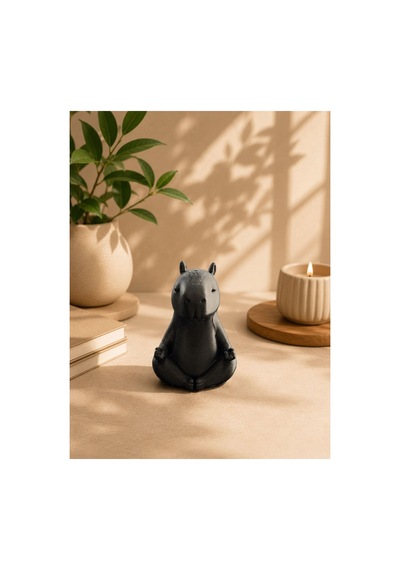 Zen Meditasyon Kapibara Figür Dekoratif Obje