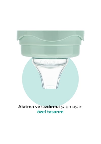 Mamajoo Kulplu Akıtmaz Eğitici Bardak Powder Green 270 ML & Anti-Kolik Yeşil