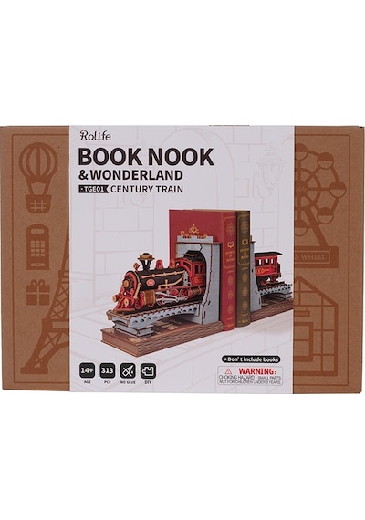 Rolife Tge01 Century Train Kitap Köşesi Book Nook Dıy Minyatür Maket Model Seti Mini Dollhouse 3d Model Kit Detaylı Dekoratif Hobi Seti 3d Puzzle Tiny House