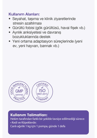Mixtura Pharma Calm Mix Kedi Ve Köpek Sakinleştirmeye Vemaya Yardımcı Sıvı