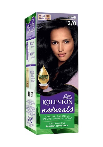 3 Adet Koleston Naturals Saç Boyası Maxi Siyah 2/0