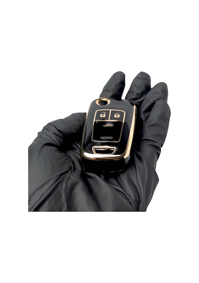 Opel Astra J Insignia Corsa D Vectra C Mokka Adam Uyumlu Anahtar Kumanda Koruma Kılıfı Siyah Gold