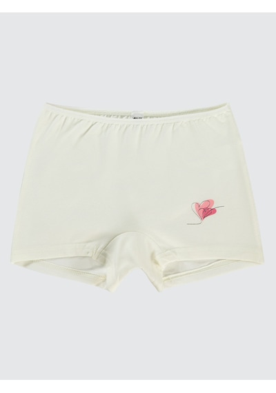 Civil Girls Kız Çocuk 2'li Boxer Set 2-10 Yaş Ekru