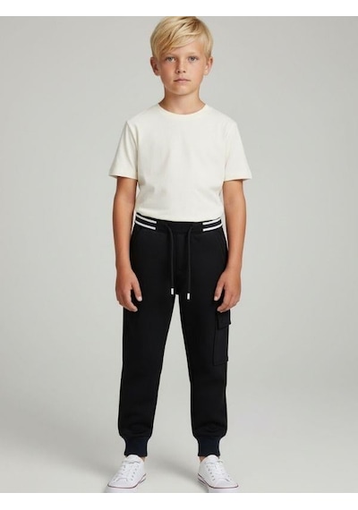 Zekids Erkek Çocuk Scuba Kumaş İçi Şardonlu Beli Paçası Lastikli Kargo Pantolon-16322 Lacivert Zekids Erkek Çocuk Scuba Kumaş İçi Şardonlu Beli Paçası Lastikli Kargo Pantolon-16322 Lacivert