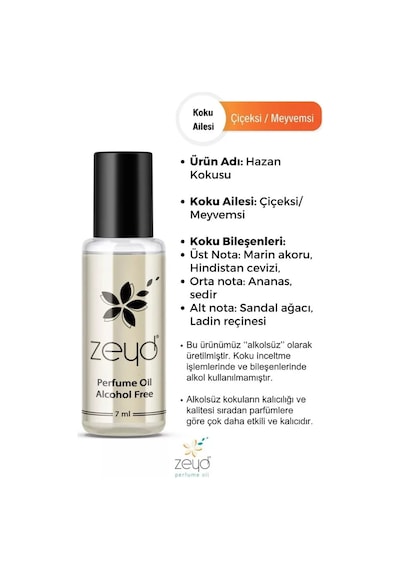 Hazan - Zeyd Esans 7 Ml Çiçek - Odunsu