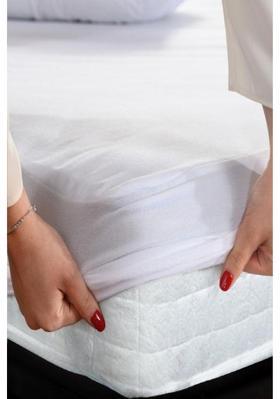 Bebesi Pamuk Fitted Alez 160x200+30 Cm Sıvı Geçirmez Lastikli Battal Boy Xl Beyaz