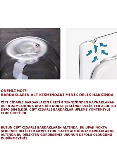 Çift Cidarlı Çiçekli Bardak Kahve Çay Bardağı Flower Cup 350mlel Yapımı Kulplu Cam Bardak