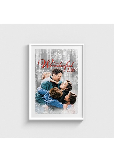 It S A Wonderful Life 1946 Film Posteri Tablo Çerçeveli Poster Duvar Dekorasyonu Beyaz Çerçeveli Tablo Beyaz Çerçeveli Tablo Dn11d295beyaz