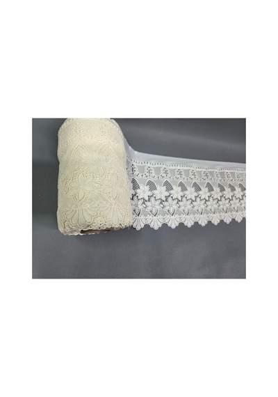 23 Cm Krem Pvc Dantel Raf Örtüsü Dolap İçi Örtü Runner