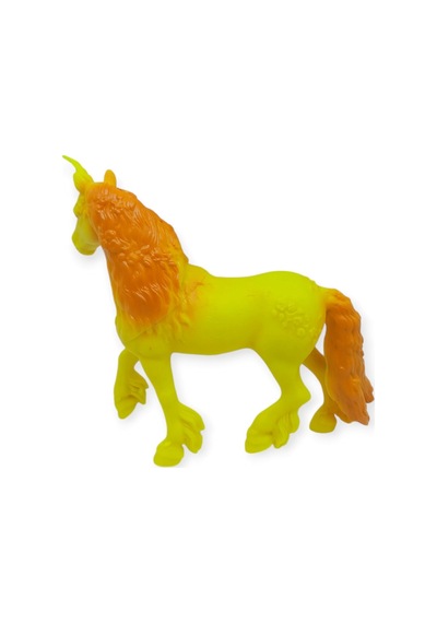 Çiftlik Hayvanları Serisi - Efsanevi Unicorn 12 Cm - Sarı - Turuncu Hayvan Figürü