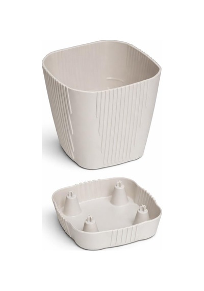 So-zb05 Zambak Dekoratif Plastik Saksı 8.8 Litre No:5 Kirli Beyaz 6 Adet