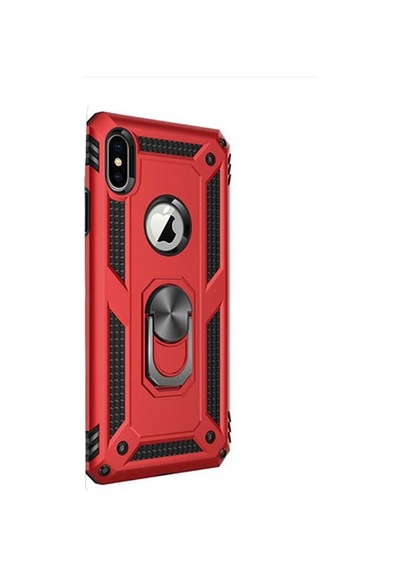 Apple Uyumlu iPhone XS Max Kılıf Vega Standlı Yüzüklü Mıknatıslı