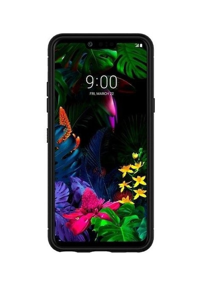 Spigen G8 Thinq İle Uyumlu Kılıf Rugged Armor Matte Black Siyah