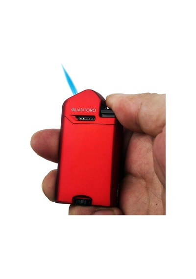 Quantoro Metal Jet Çakmak Matte Red Çok Renkli