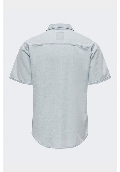 Only & Sons Onsbane 9181 Gua Dnm Ss Shırt Erkek Mavi Denim Gömlek - 22029181 Mavi
