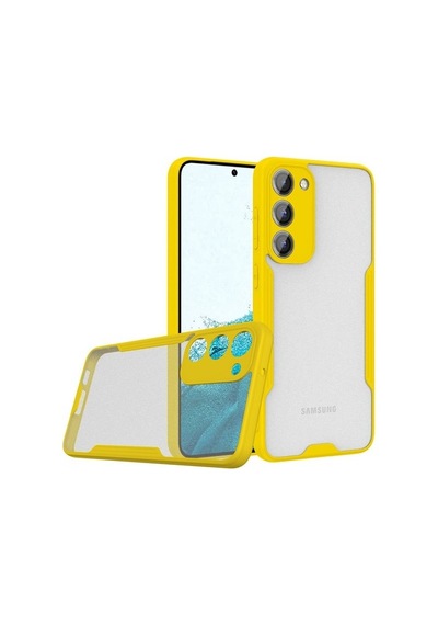 Galaxy Uyumlu S23 Plus Kılıf Platin Silikon - Sarı Çok Renkli